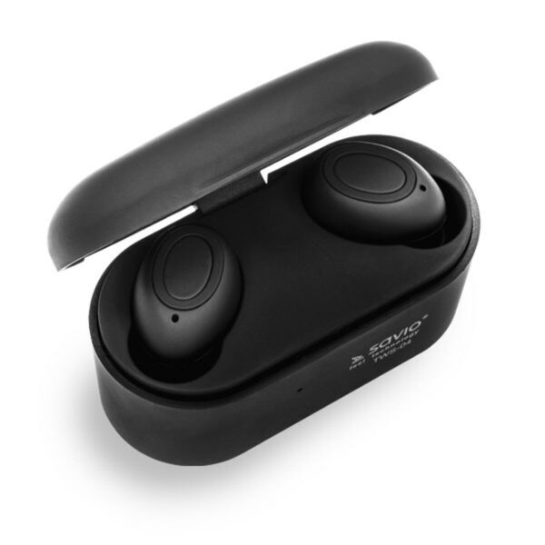 Słuchawki douszne Bluetooth Savio TWS-04 Czarny Grafit - obrazek 4