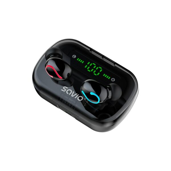 Słuchawki douszne Bluetooth Savio TWS-06 Czarny - obrazek 4