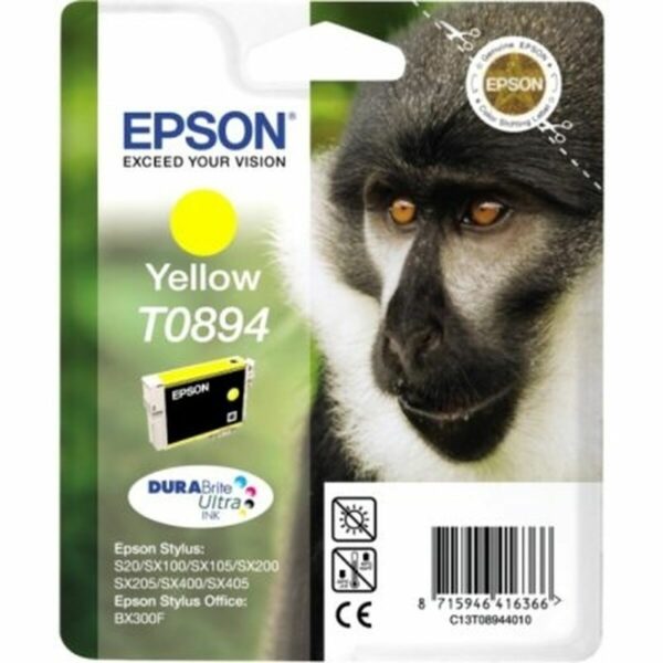 Oryginalny Wkład Atramentowy S20/21/SX105 Epson C13T08944011 Żółty - obrazek 2