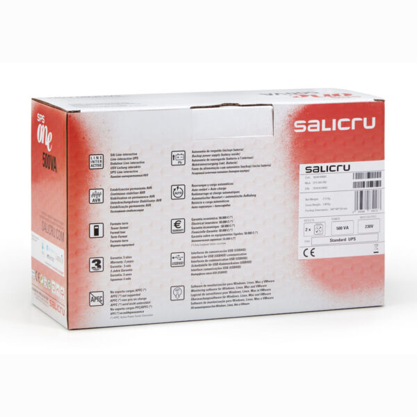 Zasilacz awaryjny UPS Interaktywny Salicru SPS 900 ONE IEC 360 W - obrazek 3
