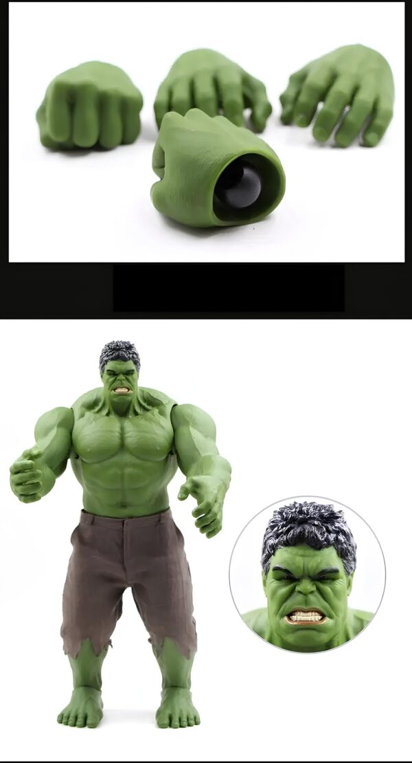 Duża figurka Hulk z uniwersum Avengers 42 cm realistyczna kolekcjonerska zabawka z ruchomymi elementami - obrazek 6