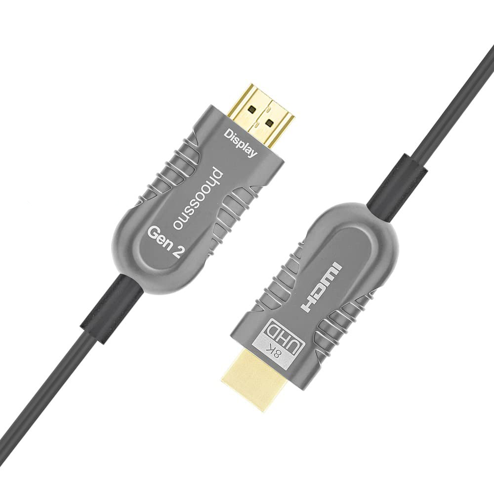 Światłowód HDMI 2.1 7,50 m kabel światłowodowy Phossno wysokiej jakości do transmisji obrazu w 8K Powystawowy - obrazek 2