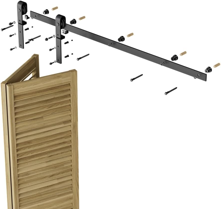 System drzwi przesuwnych WOLFBIRD 1M 70-80 cm zestaw kółka składany - obrazek 6