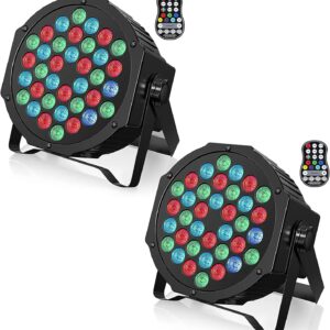 Reflektory LEDx2 ZonQoonz ZQ01104 36W z pilotem 7 trybów świecenia, zestaw