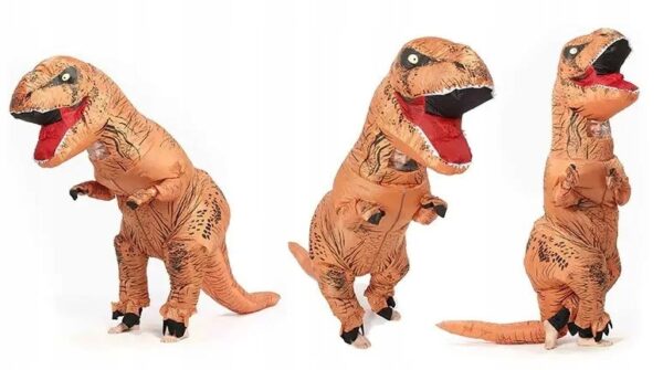 Tyrannosaurus Rex kostium dmuchany Anime Cosplay zabawny strój dinozaura na imprezy, halloween i karnawał - obrazek 2