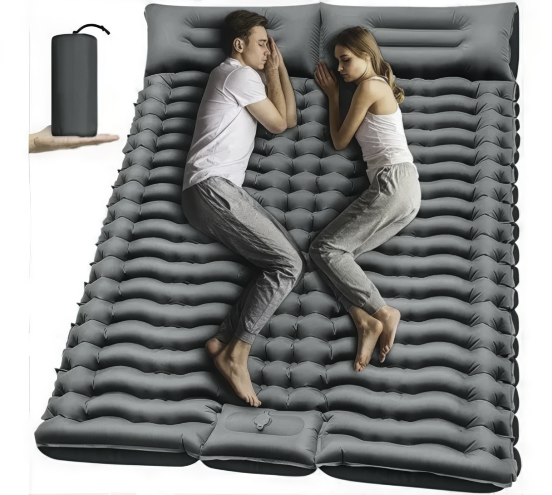 Turbokarimat turystyczny 205x130x10 cm z wbudowanym pompą powietrzną