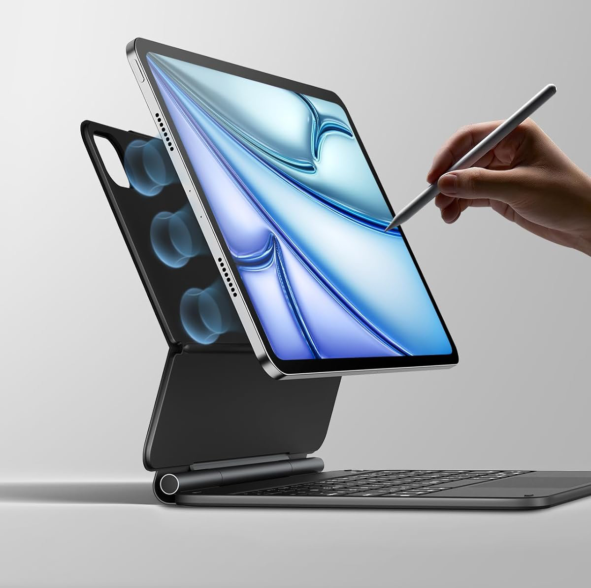 Używany Etui z klawiaturą ESR 6B016A do iPad Air 13'' QWERTZ (M2) 2024, iPad Pro 12.9 - obrazek 3