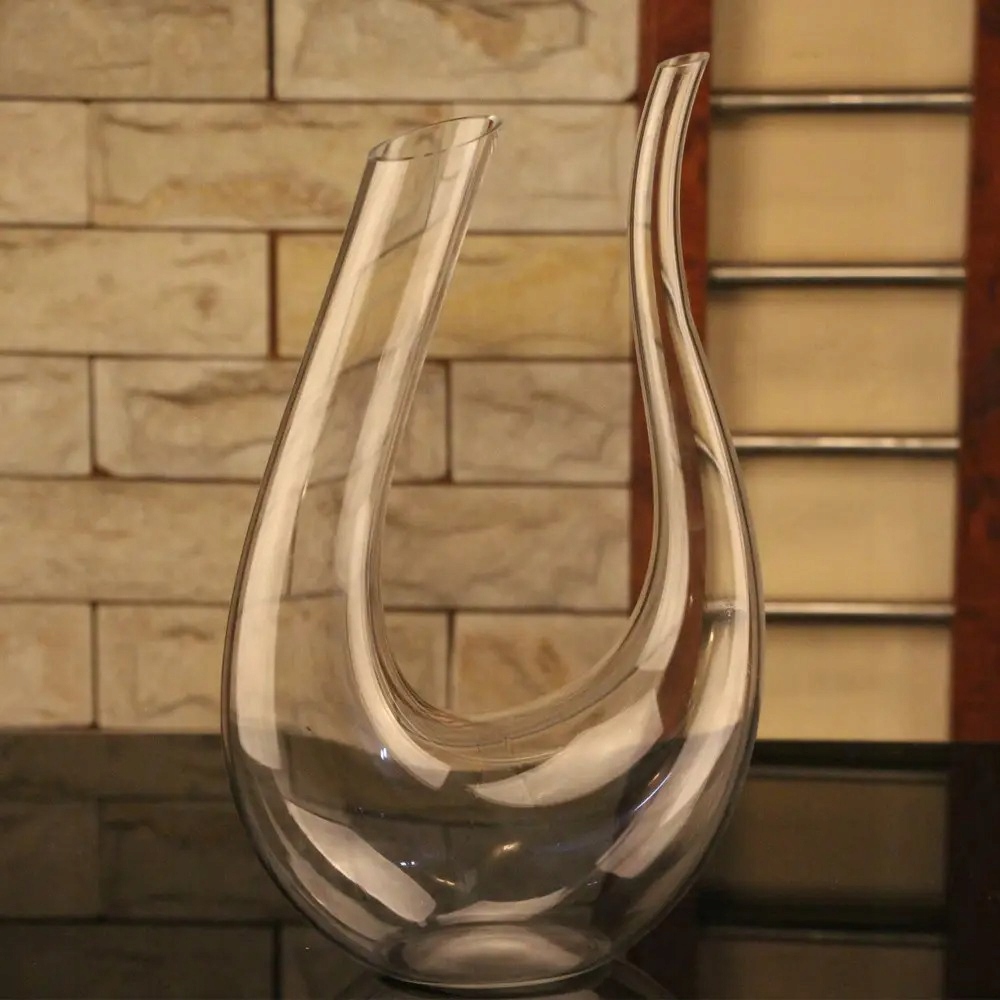 Karafka dekanter do wina 1,5 L kryształowe szkło elegancki dzbanek do serwowania czerwonego wina i napojów - obrazek 4