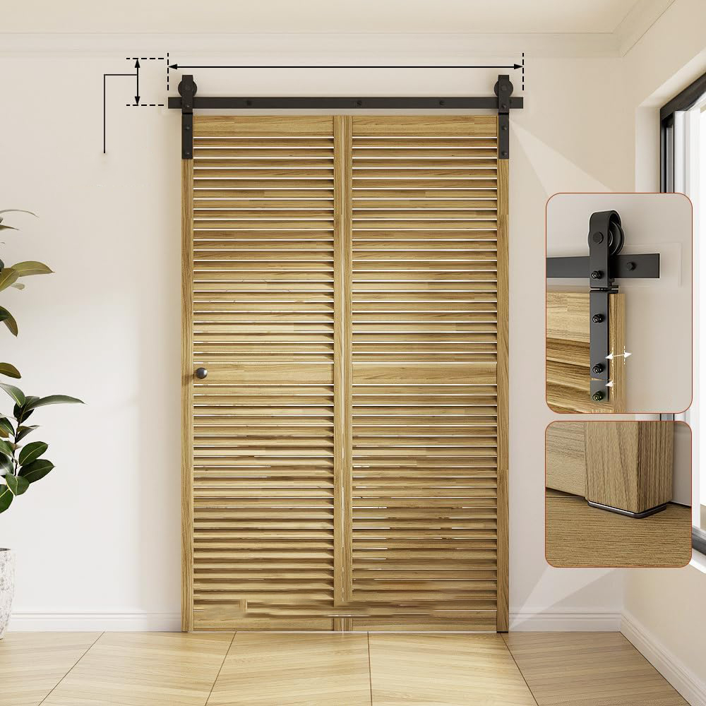 System drzwi przesuwnych WOLFBIRD 1M 70-80 cm zestaw kółka składany - obrazek 9