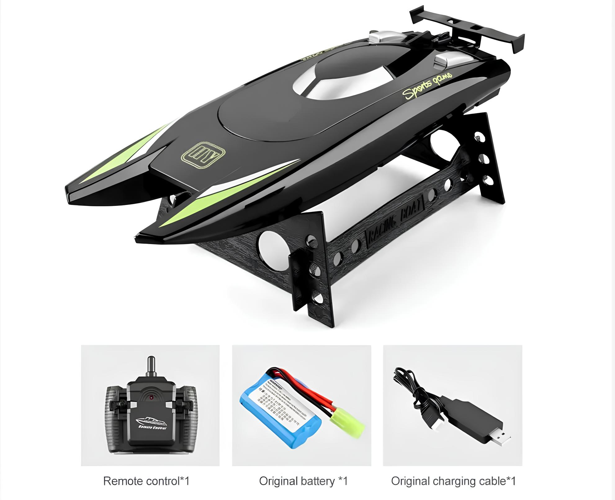 Zabawka Łódź sterowana zdalnie, szybki jacht ze zdalnym sterowaniem - obrazek 3