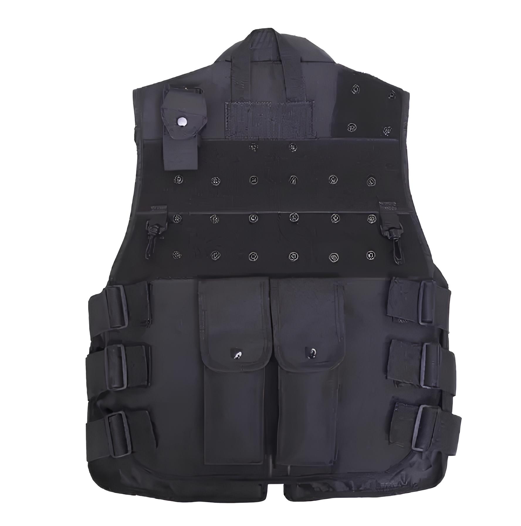Kamizelka taktyczna, wojskowa czarna policja SWAT kamizelka ochronna militarna - obrazek 4