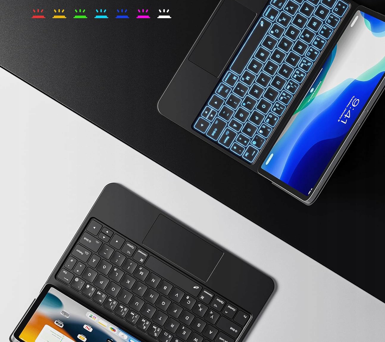 Klawiatura Earto do iPad Air 11 2024 (M2) QWERTY, 7 kolorów, Powystawowy - obrazek 6