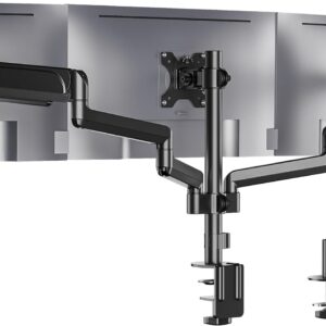 Uchwyt na 3 monitory WALI GSDM003, do 27", VESA 75/100 mm, czarny, Używany