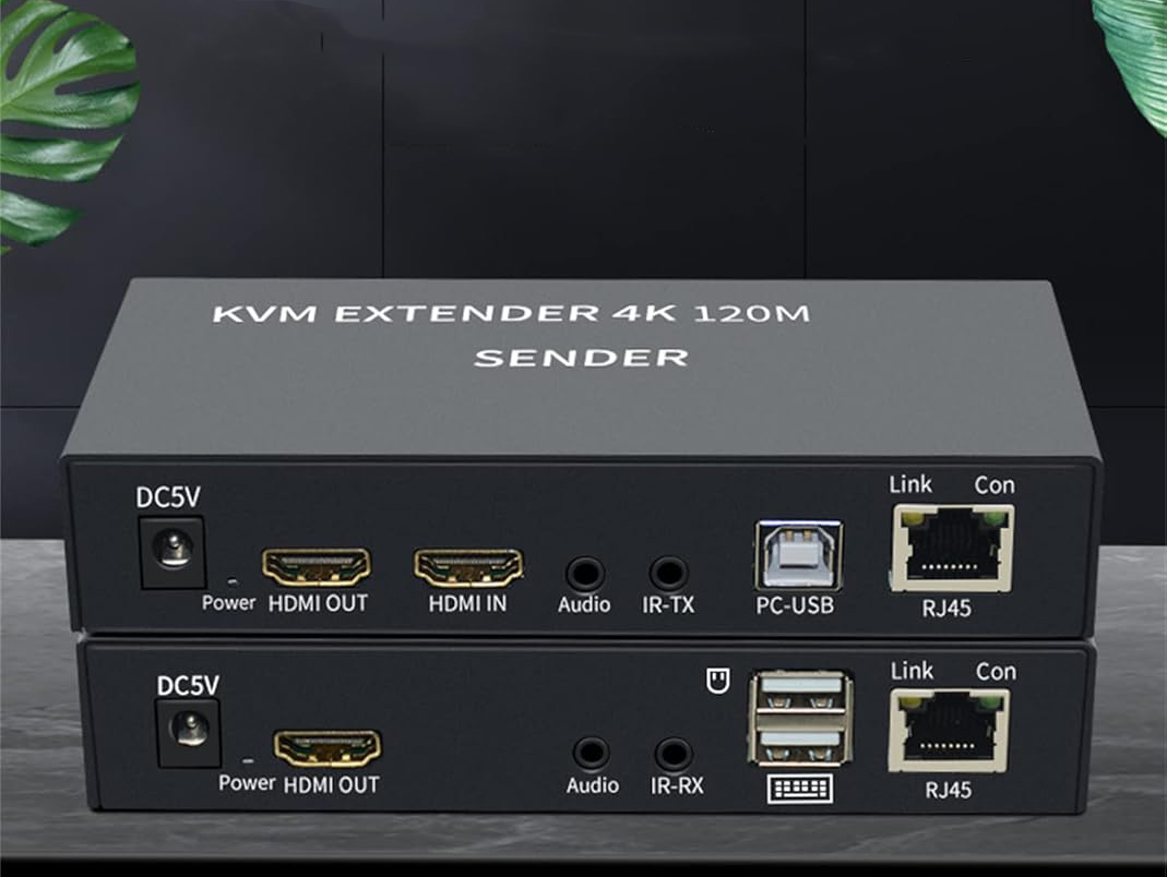 Przedłużacz KVM XYKJOBC EXTENDER 4K 120M zestaw HDMI USB do zdalnego sterowania komputerem - obrazek 6