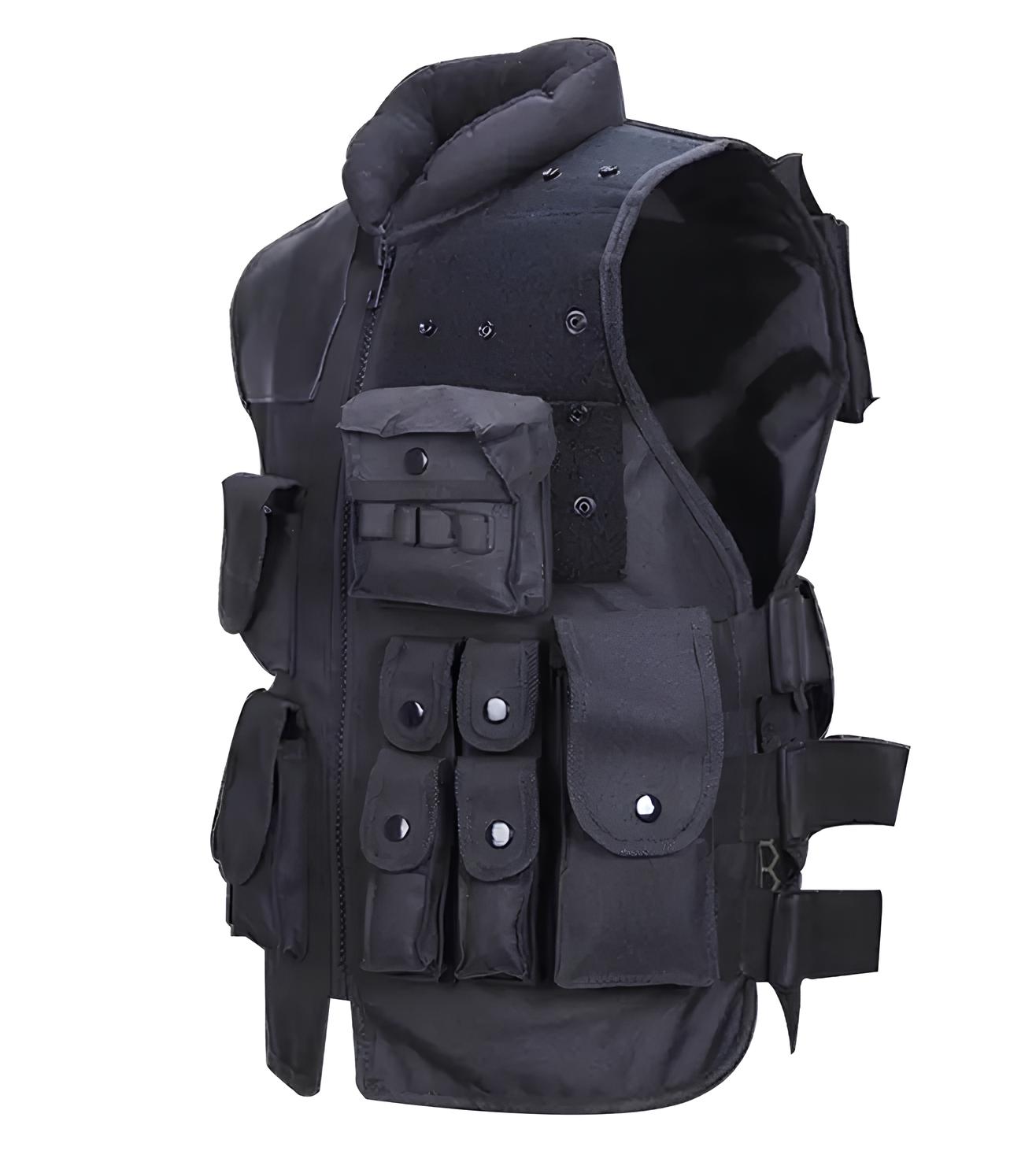 Kamizelka taktyczna, wojskowa czarna policja SWAT kamizelka ochronna militarna - obrazek 2