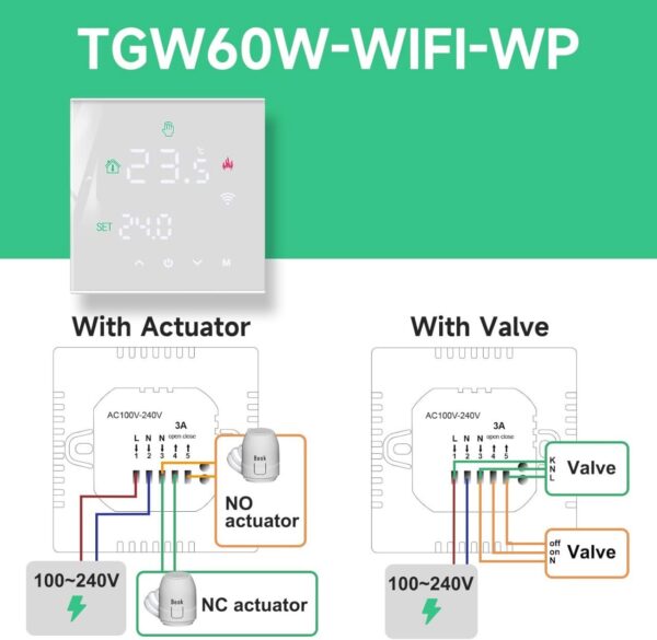 Beok Termostat Smart, WiFi ogrzewanie podłogowe, termostat do podgrzewania wody - obrazek 7