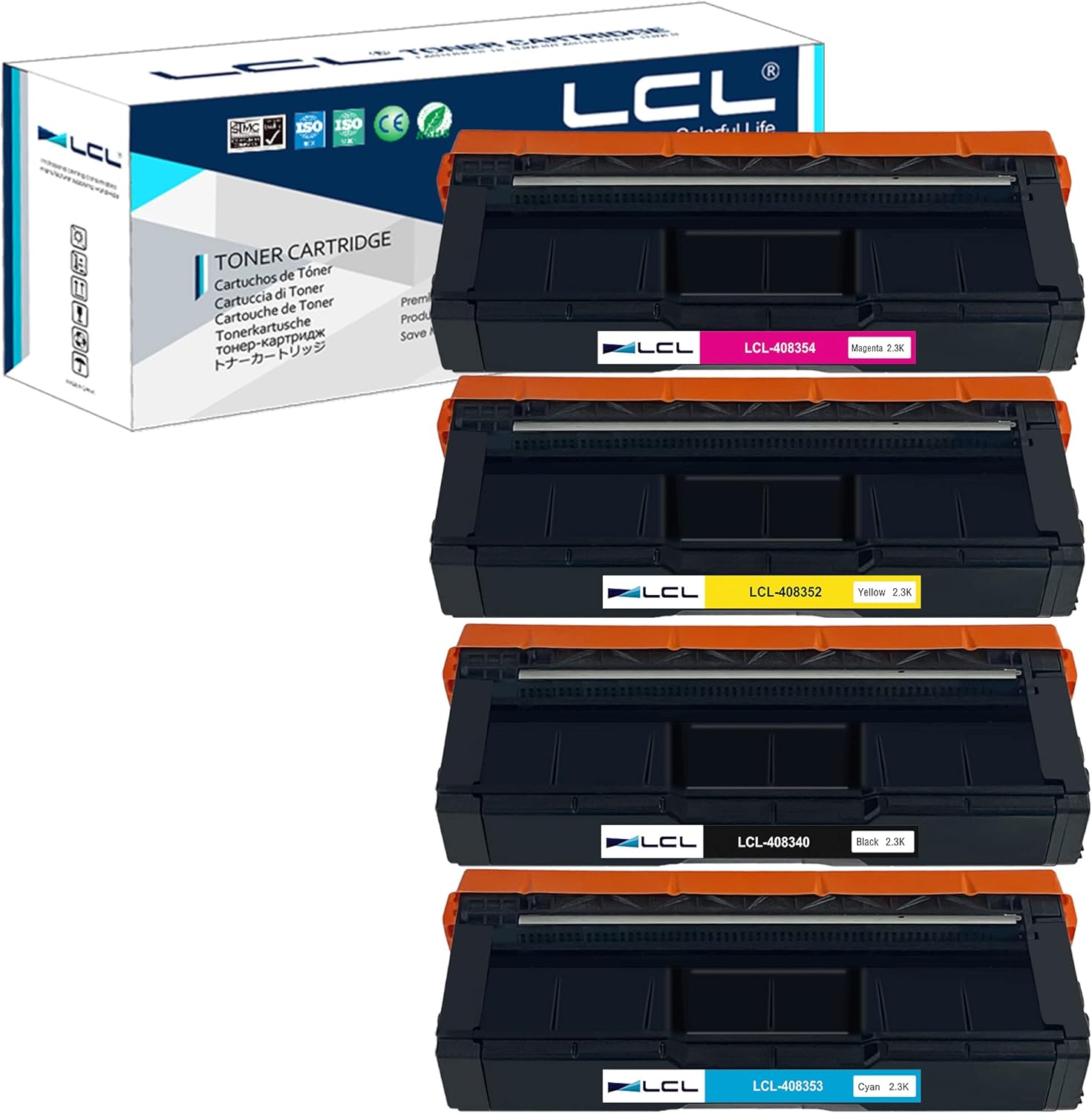 Toner LCL kompatybilny z 408340 408353 408354 408352, Używany