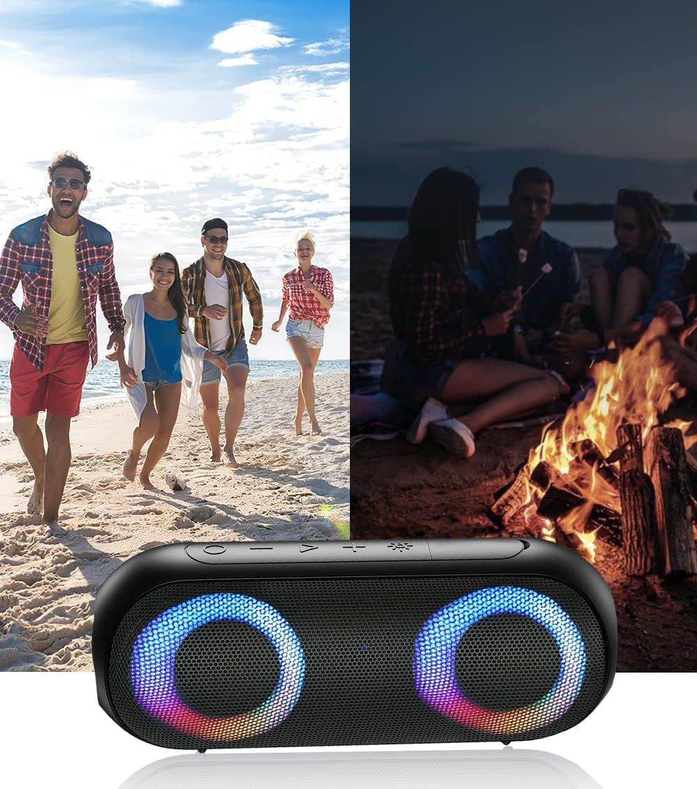Głośnik Bluetooth NOTABRICK z oświetleniem RGB, 30 W, IPX7, czarny - obrazek 5
