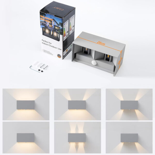 Zewnętrzna lampa CELAVY CE-1006C LED z czujnikiem ruchu lampa elewacyjna wodoodporna do ogrodu - obrazek 3