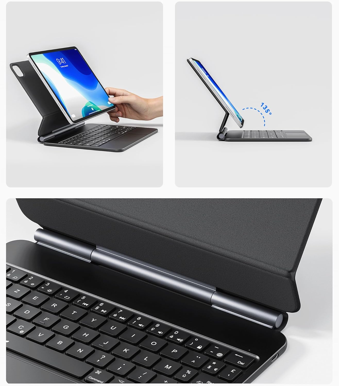 Klawiatura Earto iPad Air 11 2024 magnetyczna YX1100-BK-FR-B AZERTY (FR) - obrazek 2