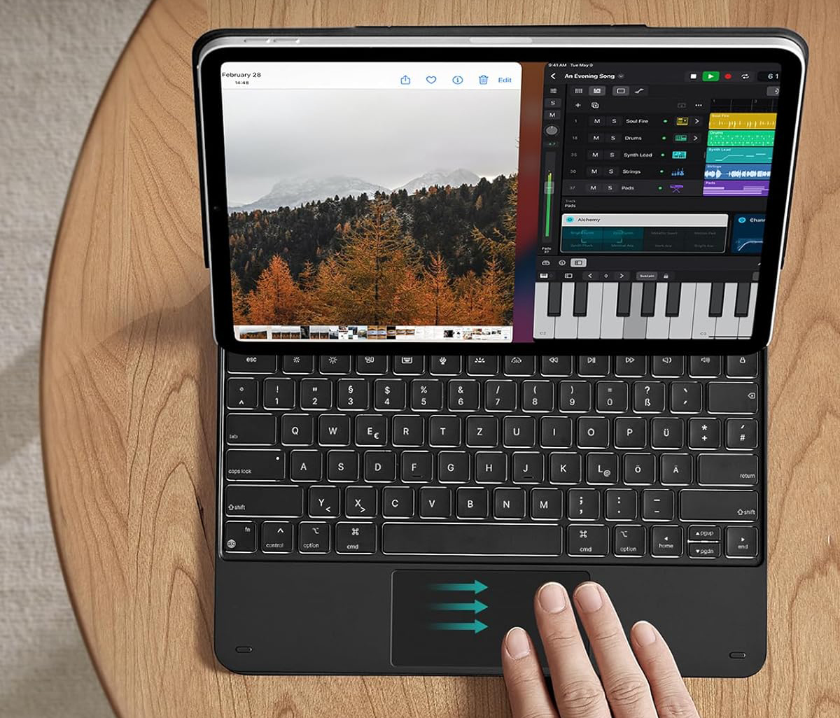 Używany Etui z klawiaturą ESR 6B016A do iPad Air 13'' QWERTZ (M2) 2024, iPad Pro 12.9 - obrazek 7
