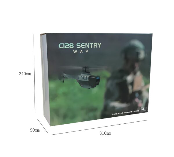 Dron helikopterowy C128 4CH śmigłowiec 1080P HD, 2,4 GHz, 1 bateria 3,7 V 580 mAh - obrazek 3