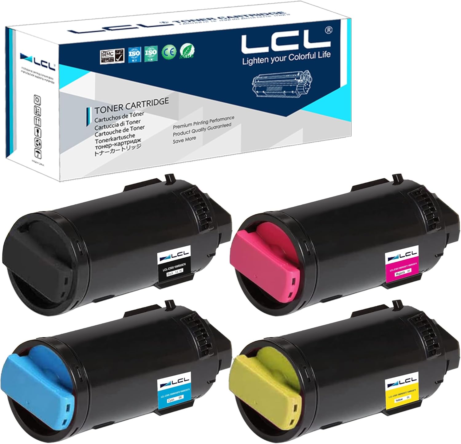 Tonery LCL kompatybilne z Xerox VersaLink C505, 4 sztuki KCMY