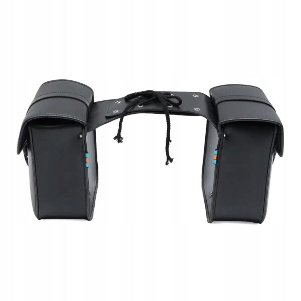 Torba motocyklowa 24х26х11 cm Czarna duża 2 szt wodoodporna sakwa boczna na motor lub skuter - obrazek 2