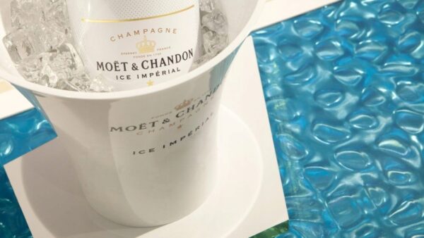 Wiaderko do szampanu Moët & Chandon elegancki kubełek chłodzący do serwowania trunków - obrazek 5