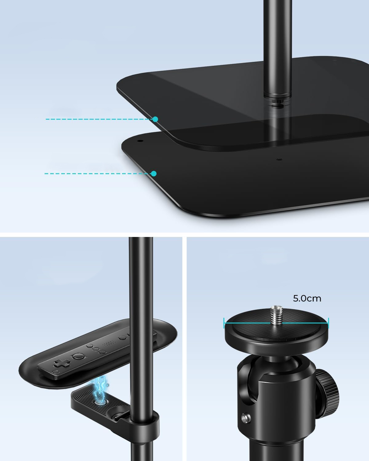 Uniwersalny stojak do projektora viozon DE-PR-01B 88 cm statyw regulowany pod rzutnik i laptopa - obrazek 3