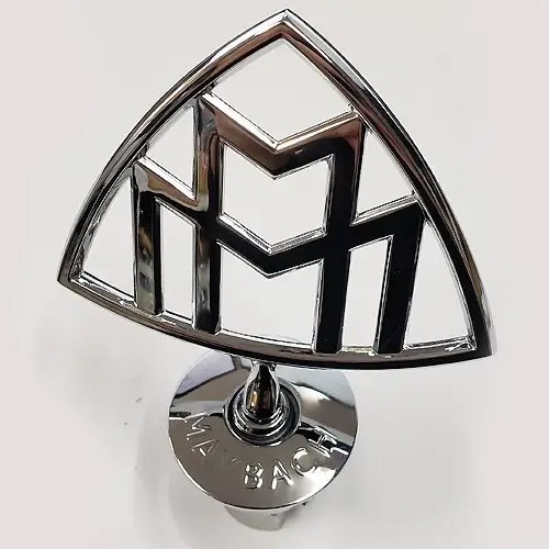 Emblemat Maybach na maskę samochodu znaczek ozdobny celownik srebrny - obrazek 2