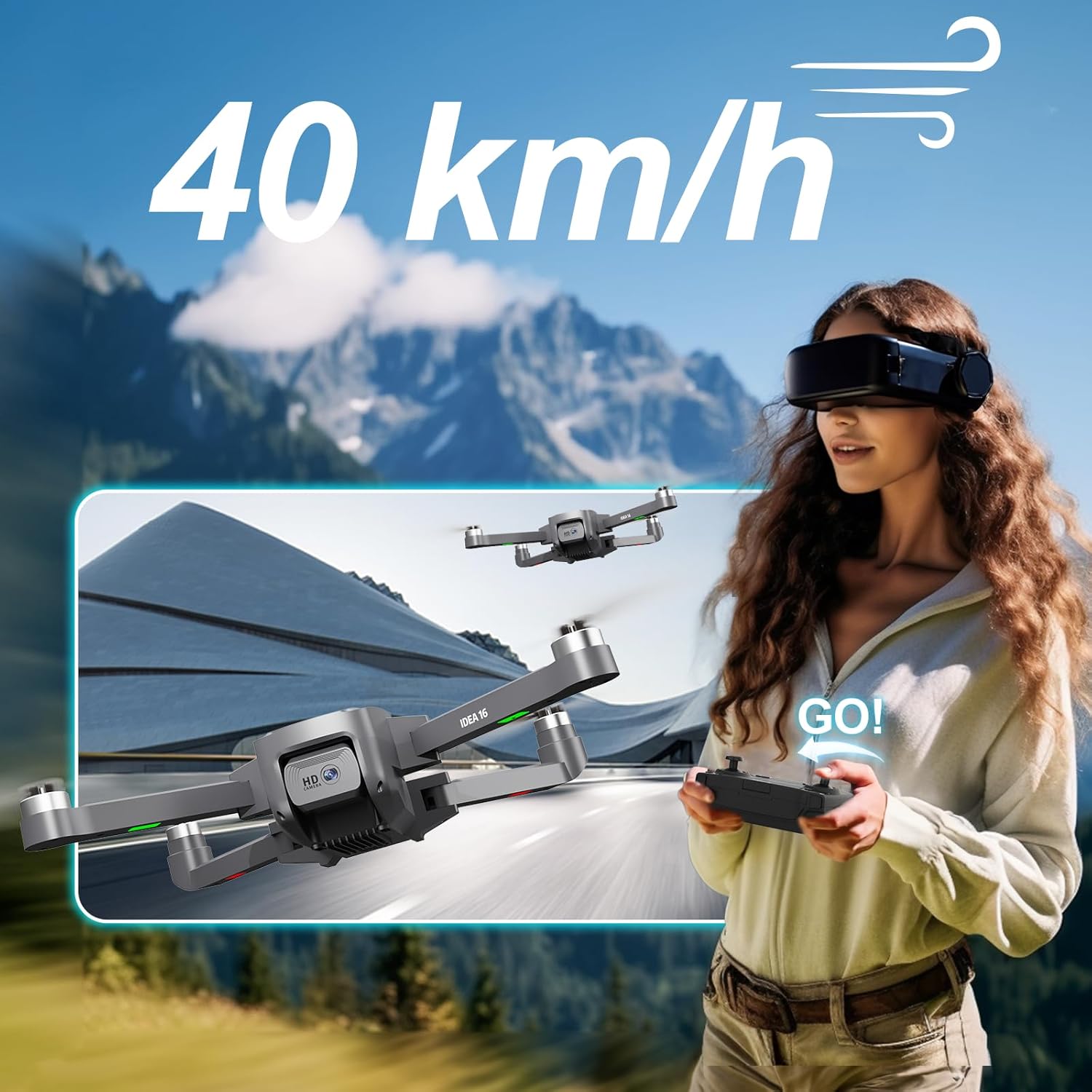 Dron 4K IDEA16/IDEA16P z silnikiem bezszczotkowym, WiFi 5GHz, Używany - obrazek 5