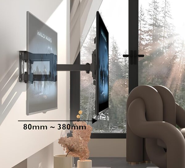 BONTEC Uchwyt Ścienny do Telewizora 23-70'' LED LCD OLED uchwyt regulowany na ścianę z obrotem i nachyleniem - obrazek 3