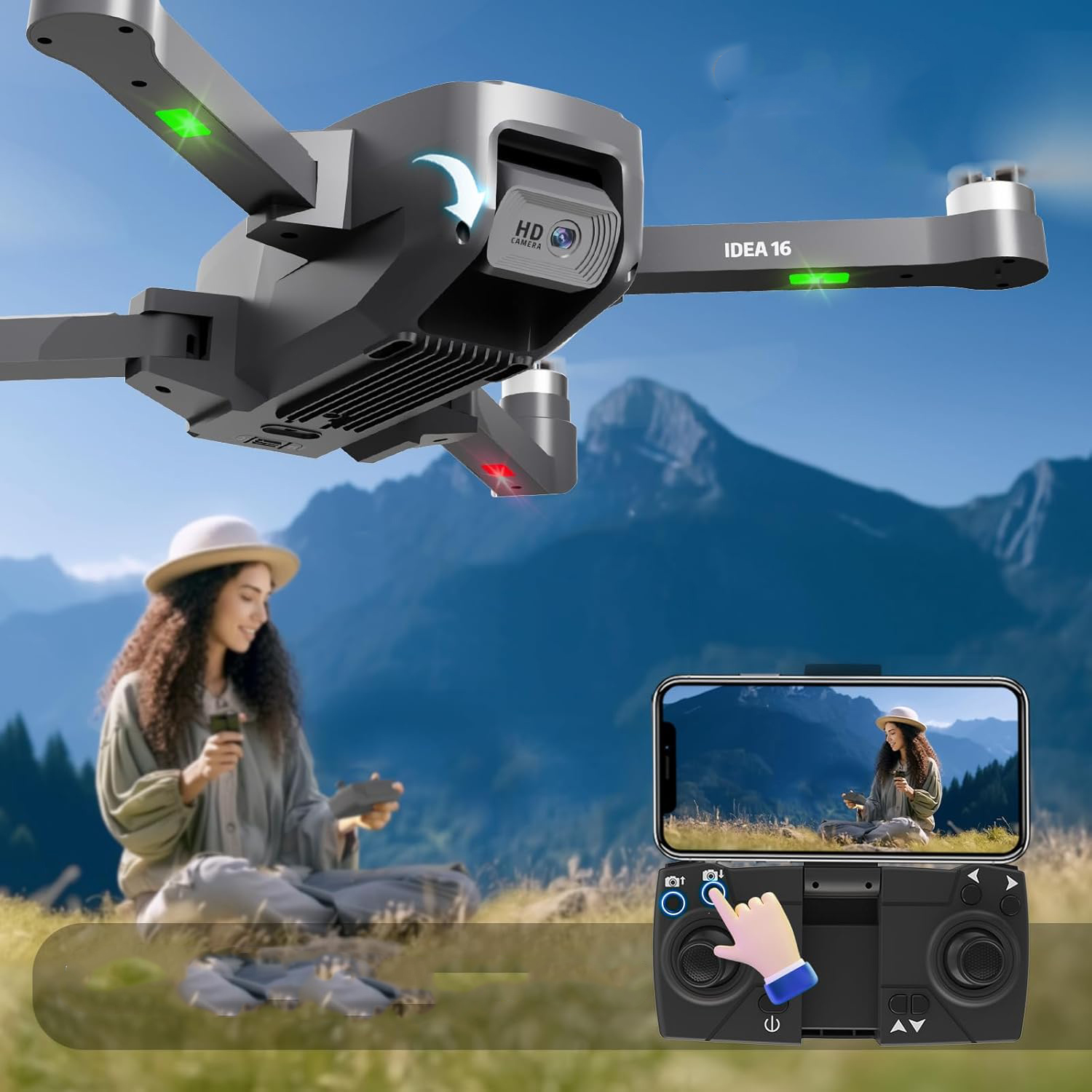 Dron 4K IDEA16/IDEA16P z silnikiem bezszczotkowym, WiFi 5GHz, Używany - obrazek 7