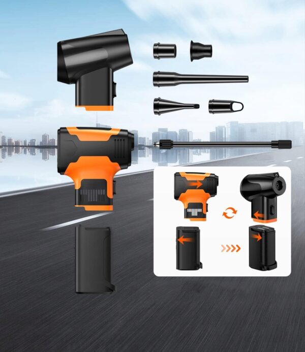Bezprzewodowa pompka do opon samochodowych 160PSI 3 w 1 z baterią 7500 mAh - obrazek 2