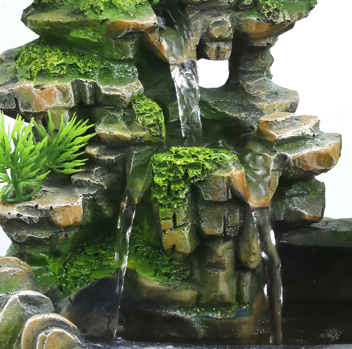 Stołowy wodospad Bonsai Feng Shui RESTEQ z oświetleniem i mgłą - obrazek 6