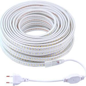Taśma LED PCNING, IP67, 6000K, 230V, 8W, zimna biel, 25 metrów