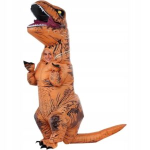 Tyrannosaurus Rex kostium dmuchany Anime Cosplay zabawny strój dinozaura na imprezy, halloween i karnawał