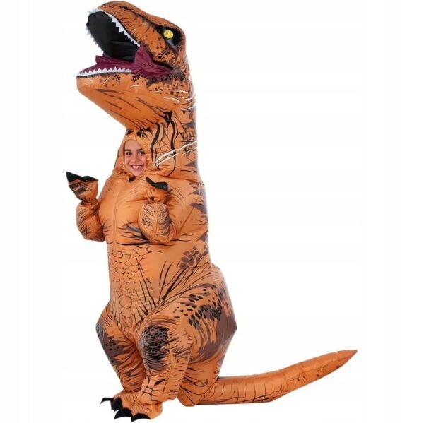 Tyrannosaurus Rex kostium dmuchany Anime Cosplay zabawny strój dinozaura na imprezy, halloween i karnawał