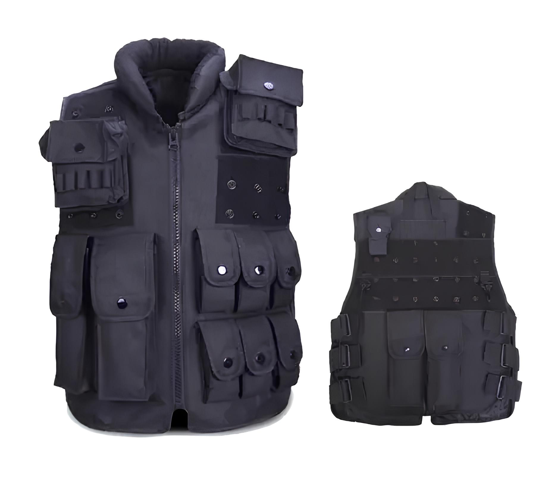Kamizelka taktyczna, wojskowa czarna policja SWAT kamizelka ochronna militarna - obrazek 3