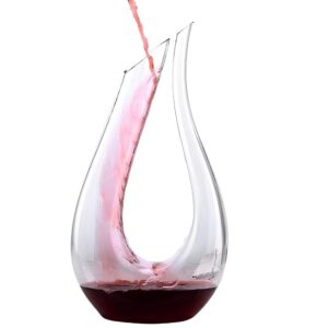 Karafka dekanter do wina 1,5 L kryształowe szkło elegancki dzbanek do serwowania czerwonego wina i napojów