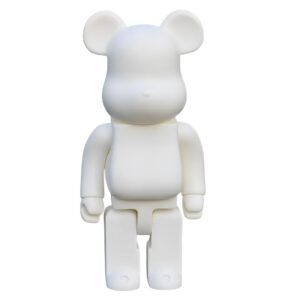 Miś Bearbrick 400% figurka do wnętrza 28cm biały designerska figurka kolekcjonerska do dekoracji salonu lub biura