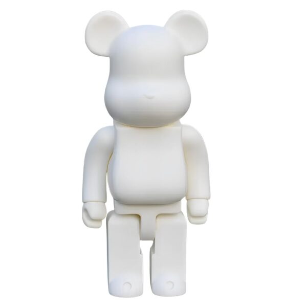 Miś Bearbrick 400% figurka do wnętrza 28cm biały designerska figurka kolekcjonerska do dekoracji salonu lub biura