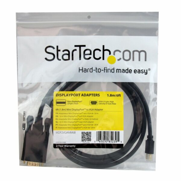 Adapter Mini DisplayPort do VGA Startech MDP2VGAMM6B - obrazek 4