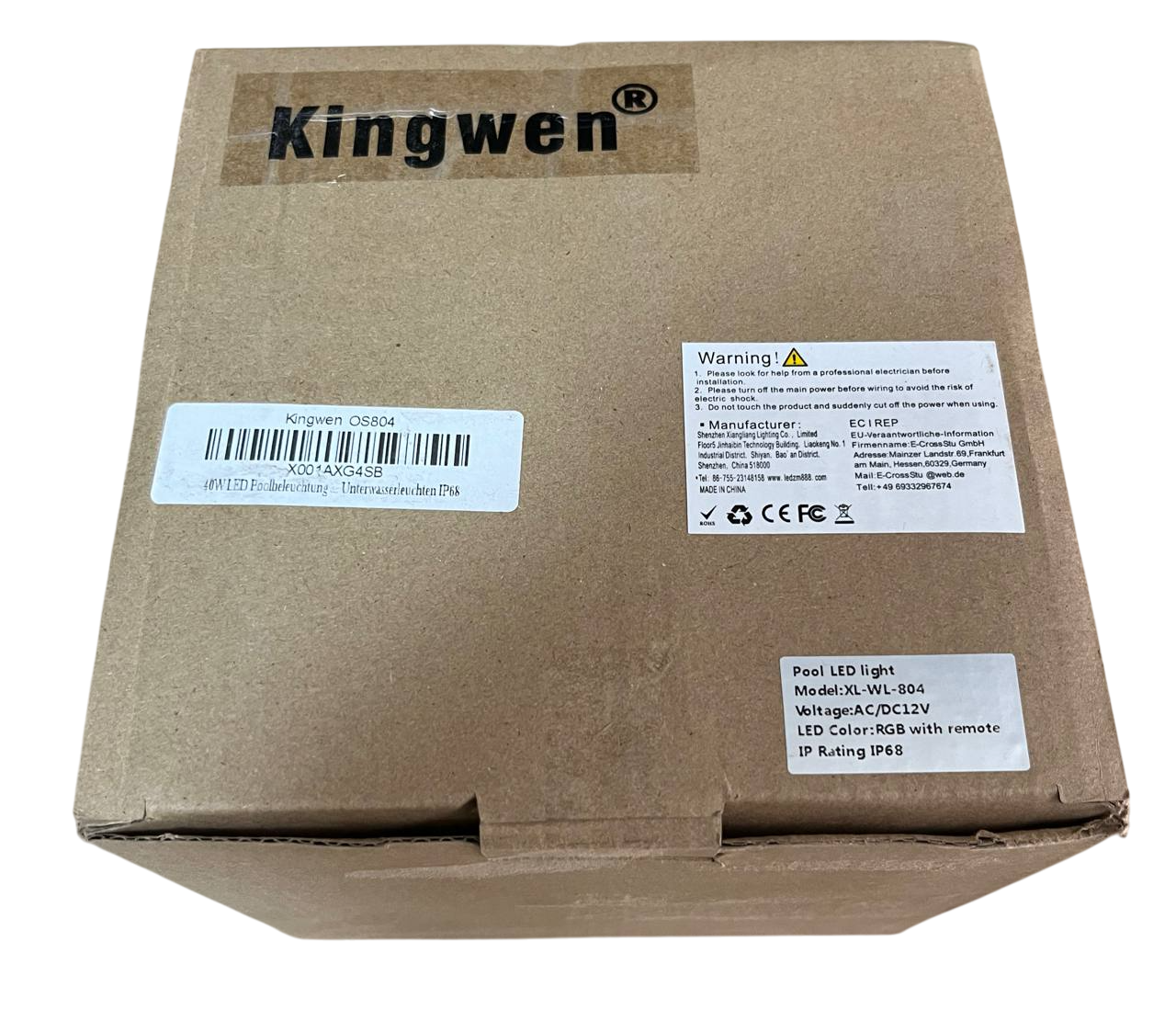 UŻYWANA Lampa LED Kingwen 40W RGBW IP68 do basenu i akwarium zanurzeniowa - obrazek 10