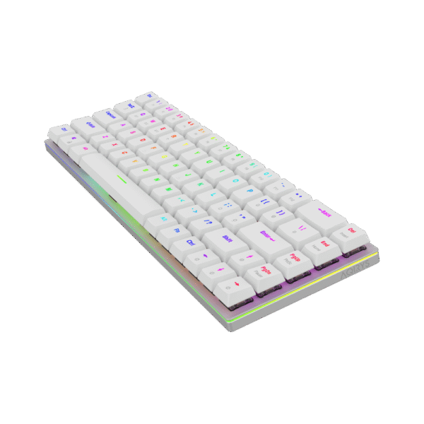 AQIRYS Klawiatura mechaniczna 65%/68 klawiszy Dual Mode: Wirelles&BT+Wired AGENA white - obrazek 9