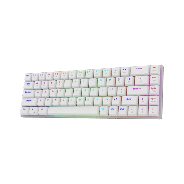 AQIRYS Klawiatura mechaniczna 65%/68 klawiszy Dual Mode: Wirelles&BT+Wired AGENA white - obrazek 15