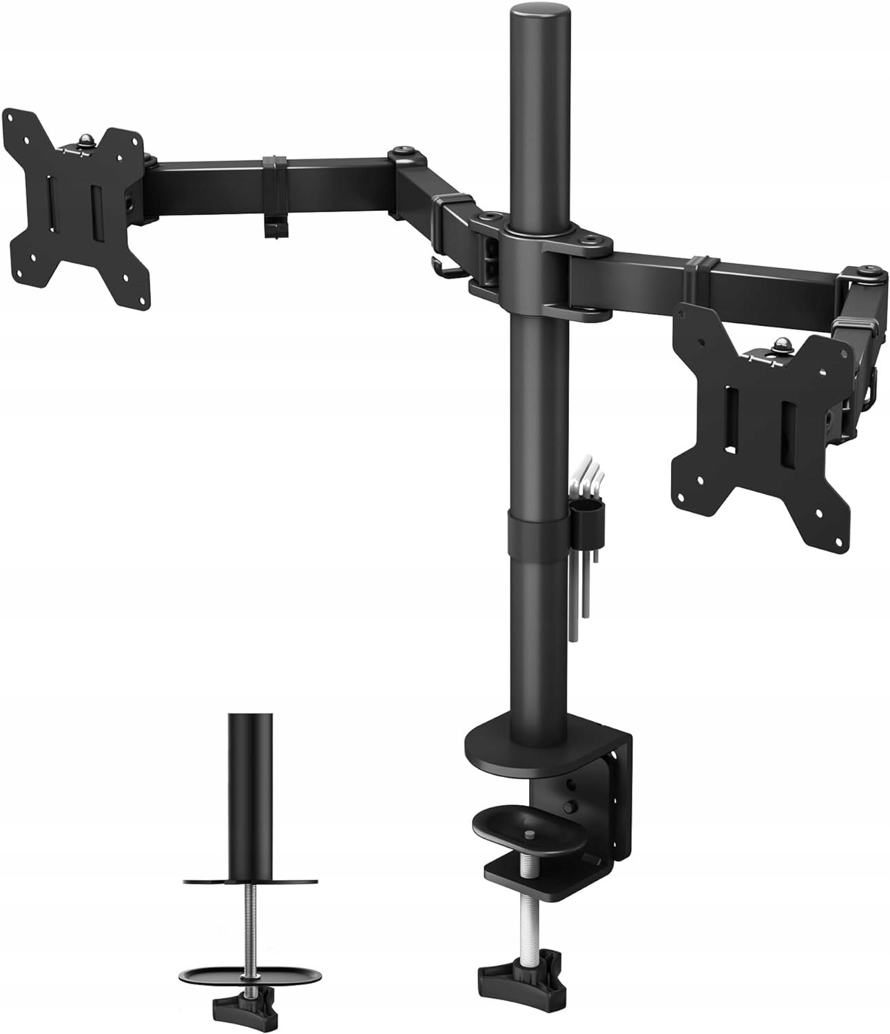 Uchwyt do 2 monitorów BONTEC MDM002, 13-27'', VESA 75/100, Używany