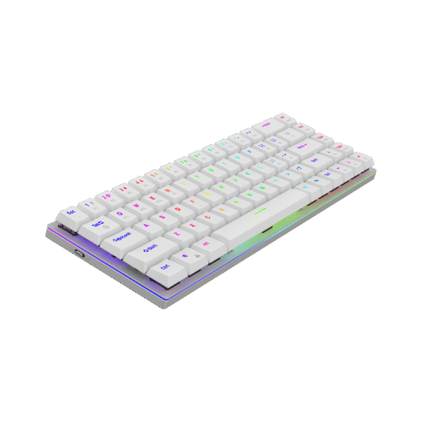 AQIRYS Klawiatura mechaniczna 65%/68 klawiszy Dual Mode: Wirelles&BT+Wired AGENA white - obrazek 8