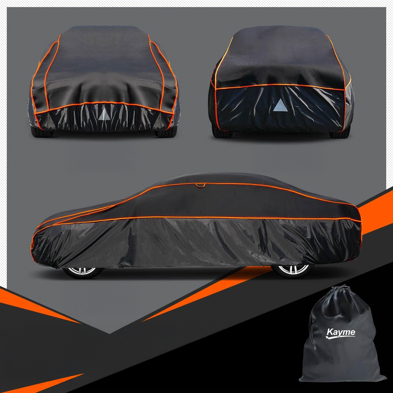 Wodoodporny pokrowiec Kayme YM Black SUV 460 cm na grad, deszcz i promienie UV - obrazek 2